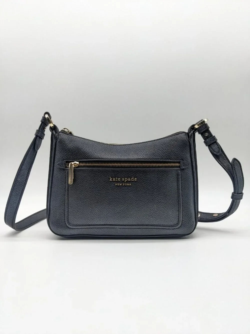KATE SPADE NY Hudson pebbled leather women's small crossbody bag - Black
